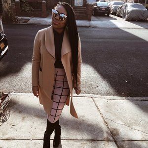 Pink & Black | Plaid Pencil Skirt